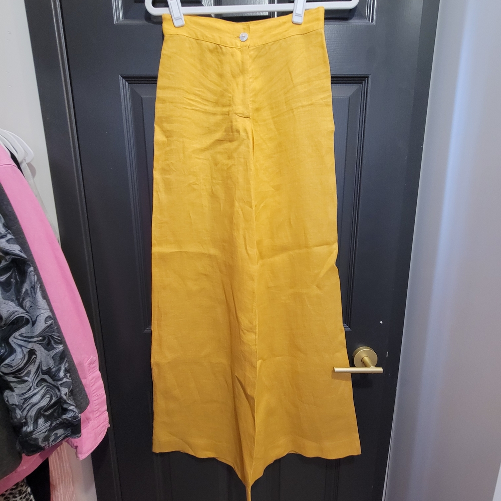 Pepito's Mustard Linen Pants